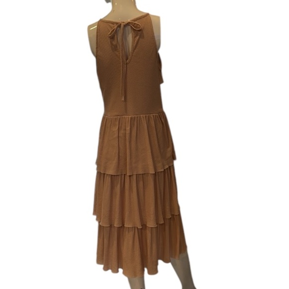 Rachel Rachel Roy February Blush Tiered Textured Midi Dress Size Medium - Picture 11 of 14